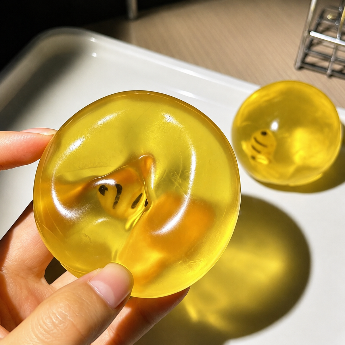 Clear Coconut Oil Squishy Ball Stress Relief Fidget Toy