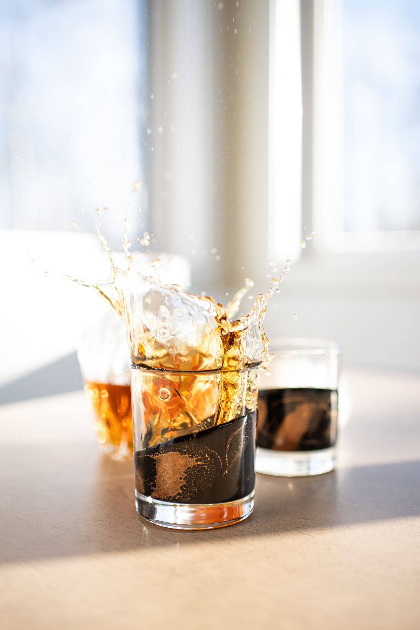 Resin Coated Old Fashioned Whisky Glasses