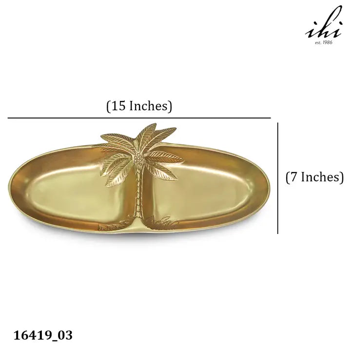 Gold Aluminum Pall Tree Tray 15''