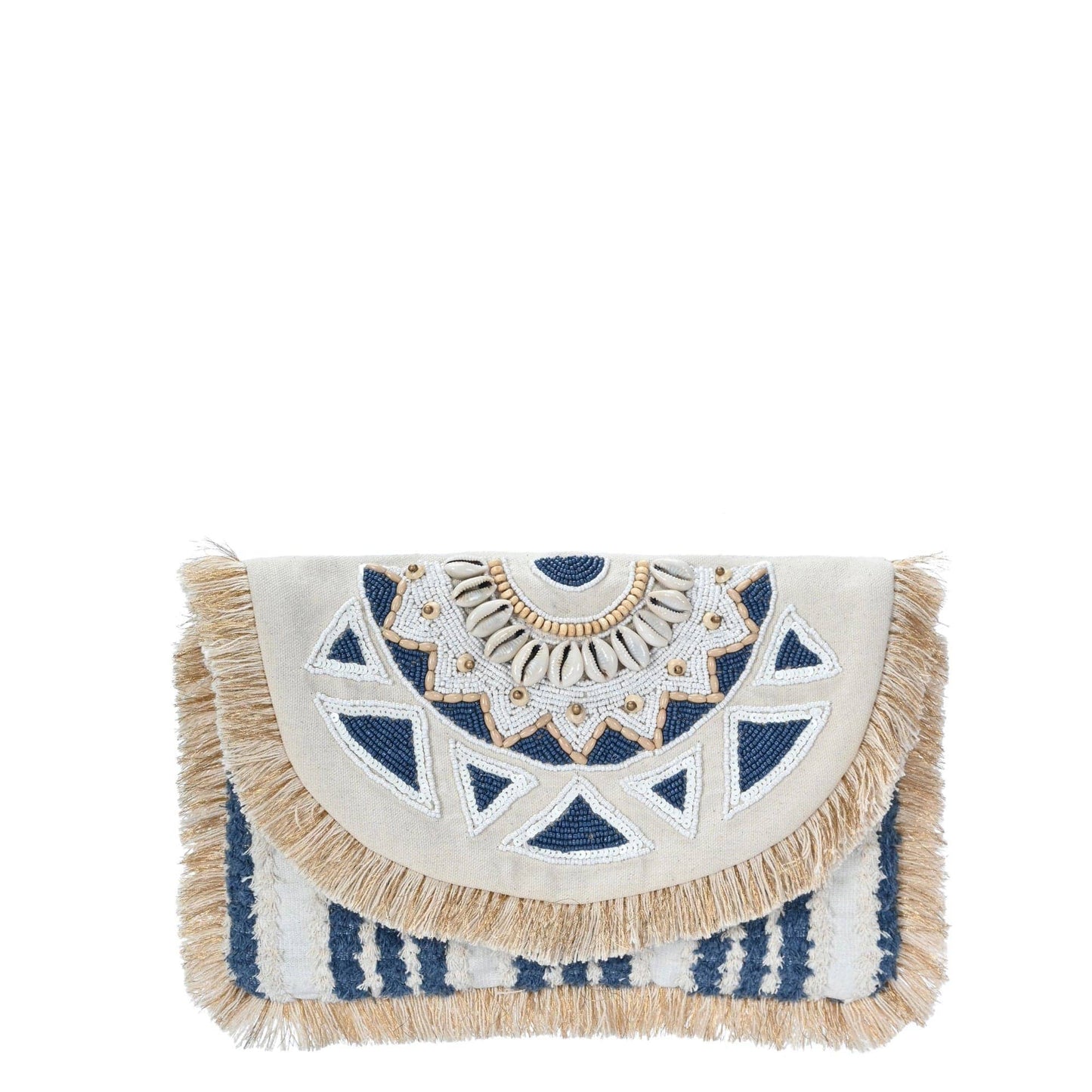 Shells & Beads-Work Fringe over Clutch