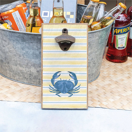 Blue Crab Stripe Bottle Opener