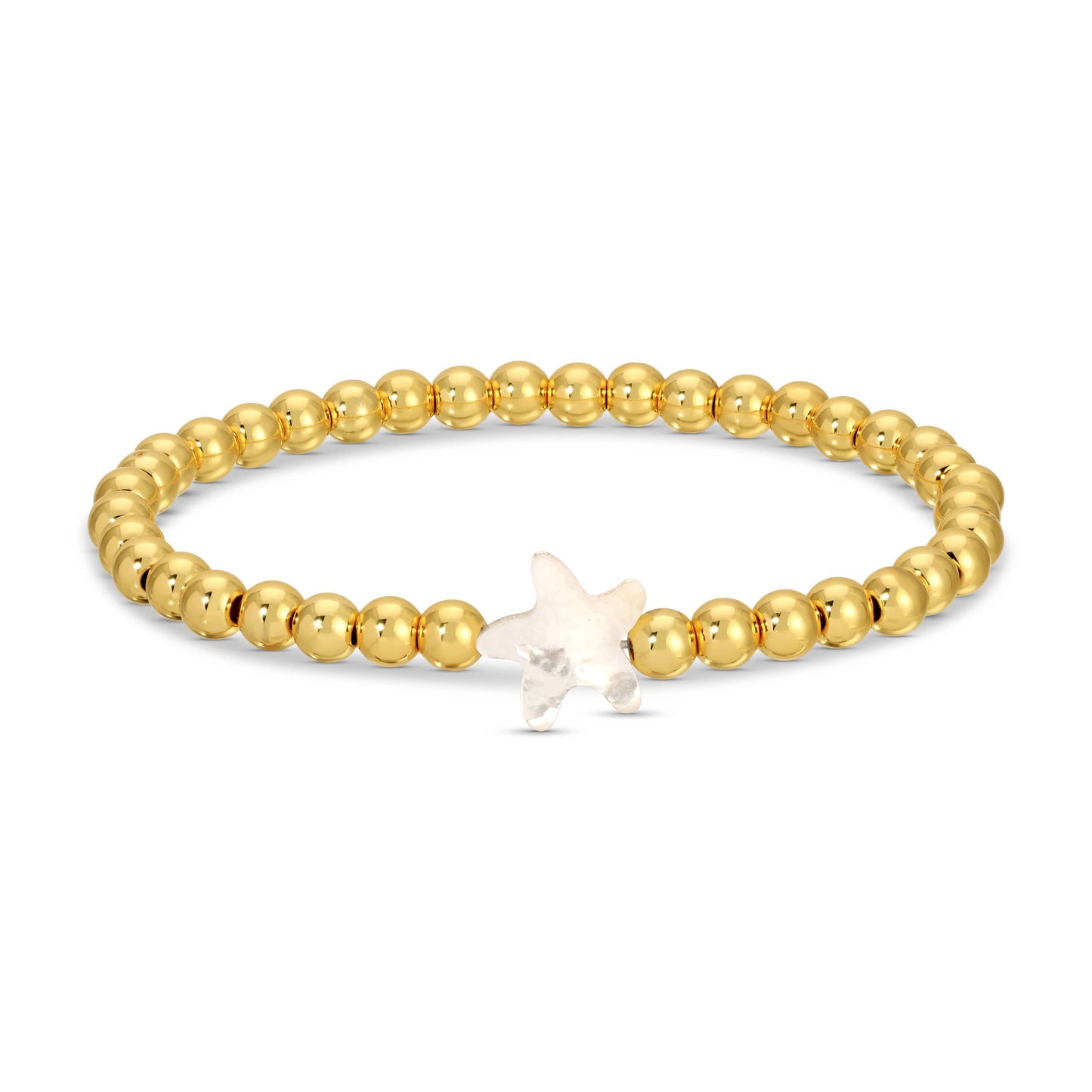 Starfish Stretch Gold Beaded Bracelets