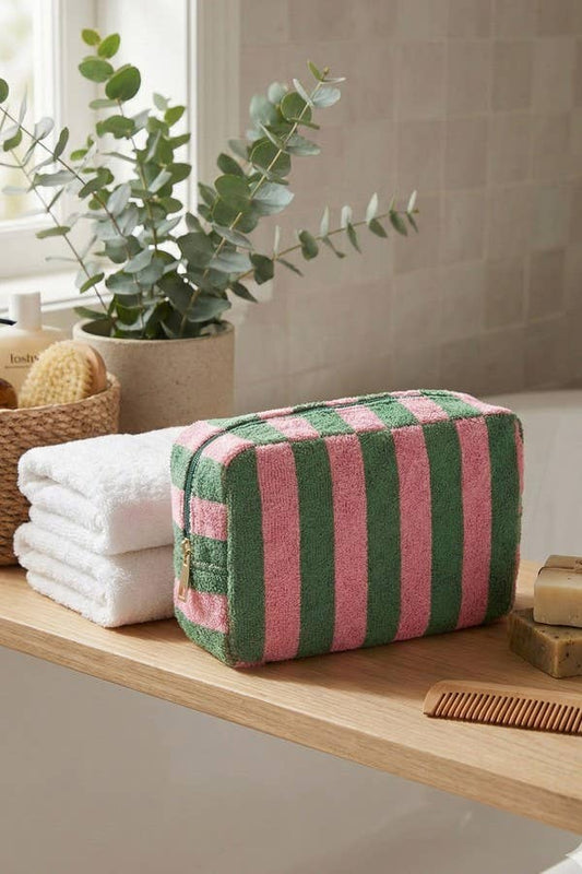 STRIPED TERRY POUCH