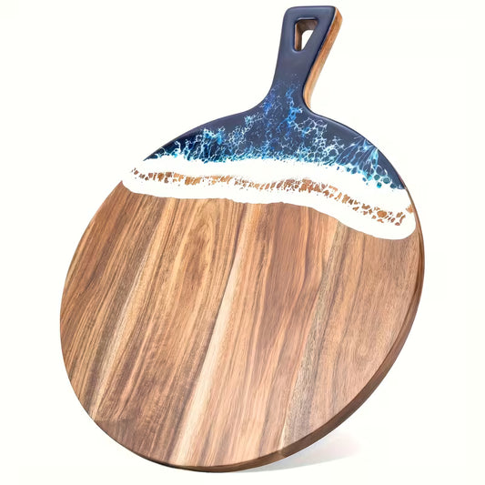 Acacia Resin Platter Cutting Board with Handle