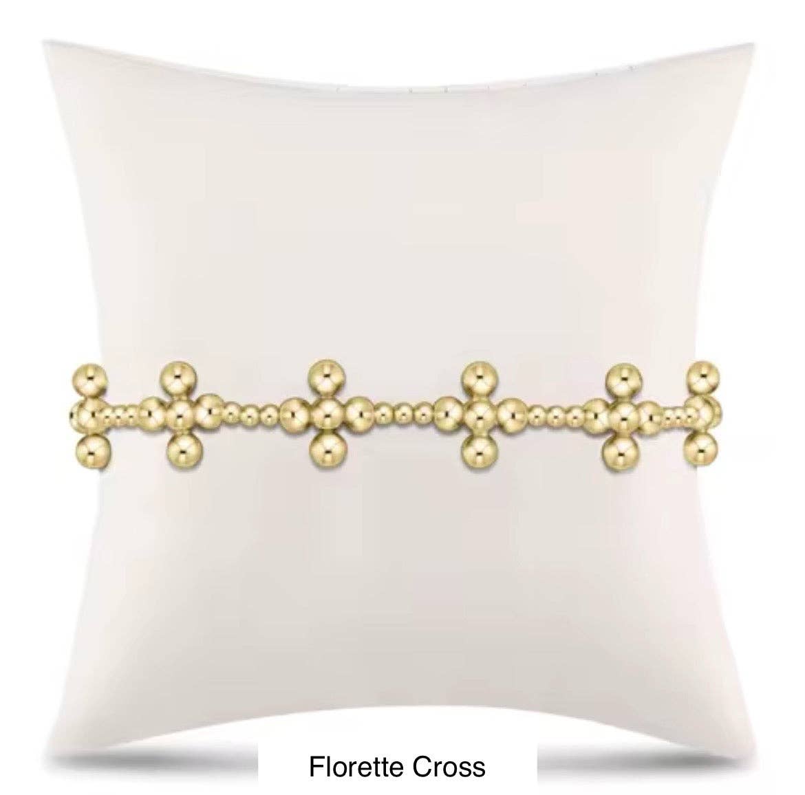 Florette Cross Beaded Waterproof Non-Tarnish Bracelets