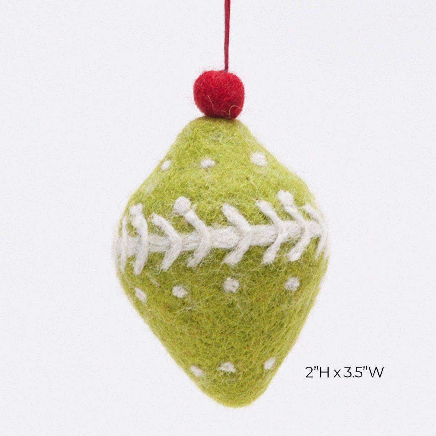 BAUBLE GREEN Felt Ornament