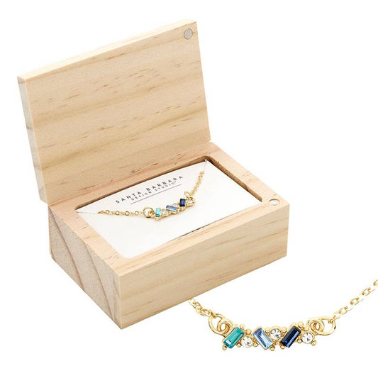 Treasure Box Necklace - Blue - Happy Day