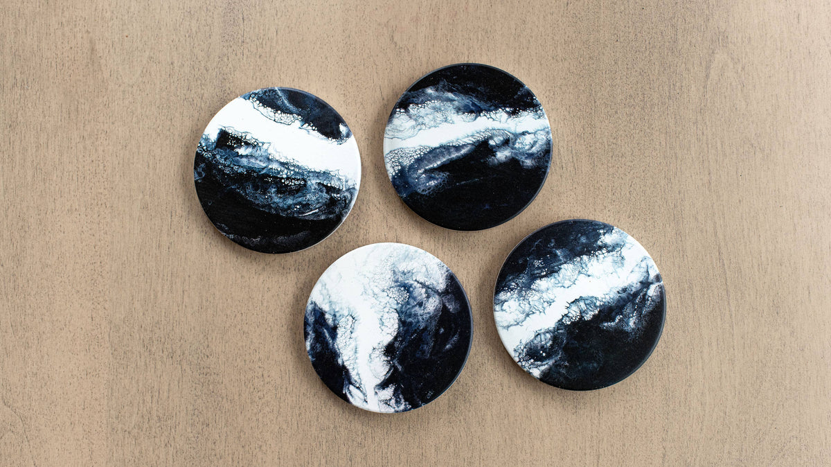 Ceramic Resin Coasters (set of 4)