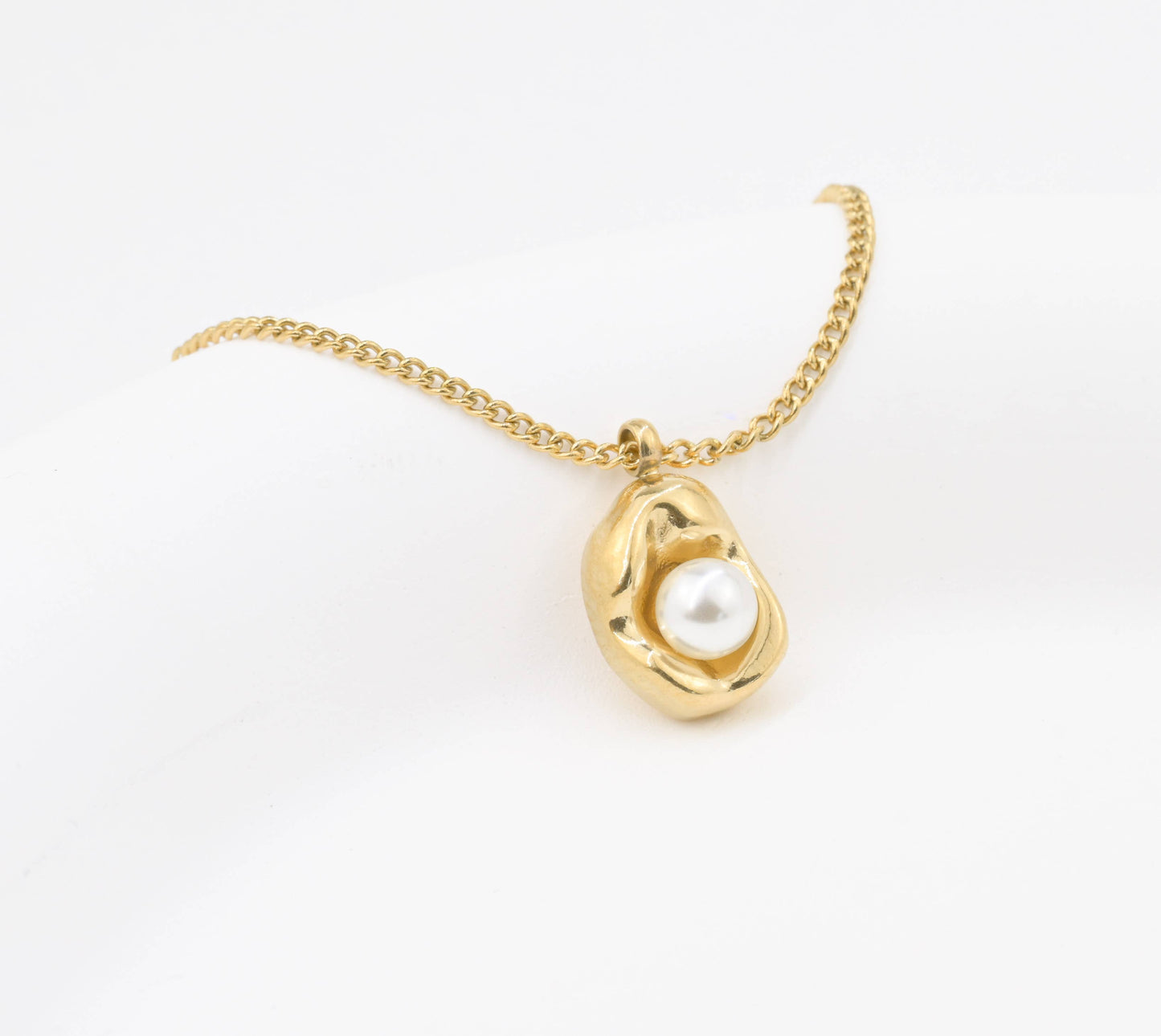 Gold Pearl Chain Necklaces - Waterproof Assorted Peal Chains