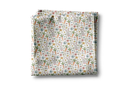 Easter Bunny Rabbit Spring Egg Kitchen Waffle Weave Towel