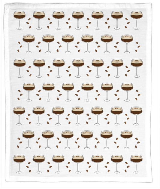 Espresso Martinis, Organic Cotton Hand Towel - NEW