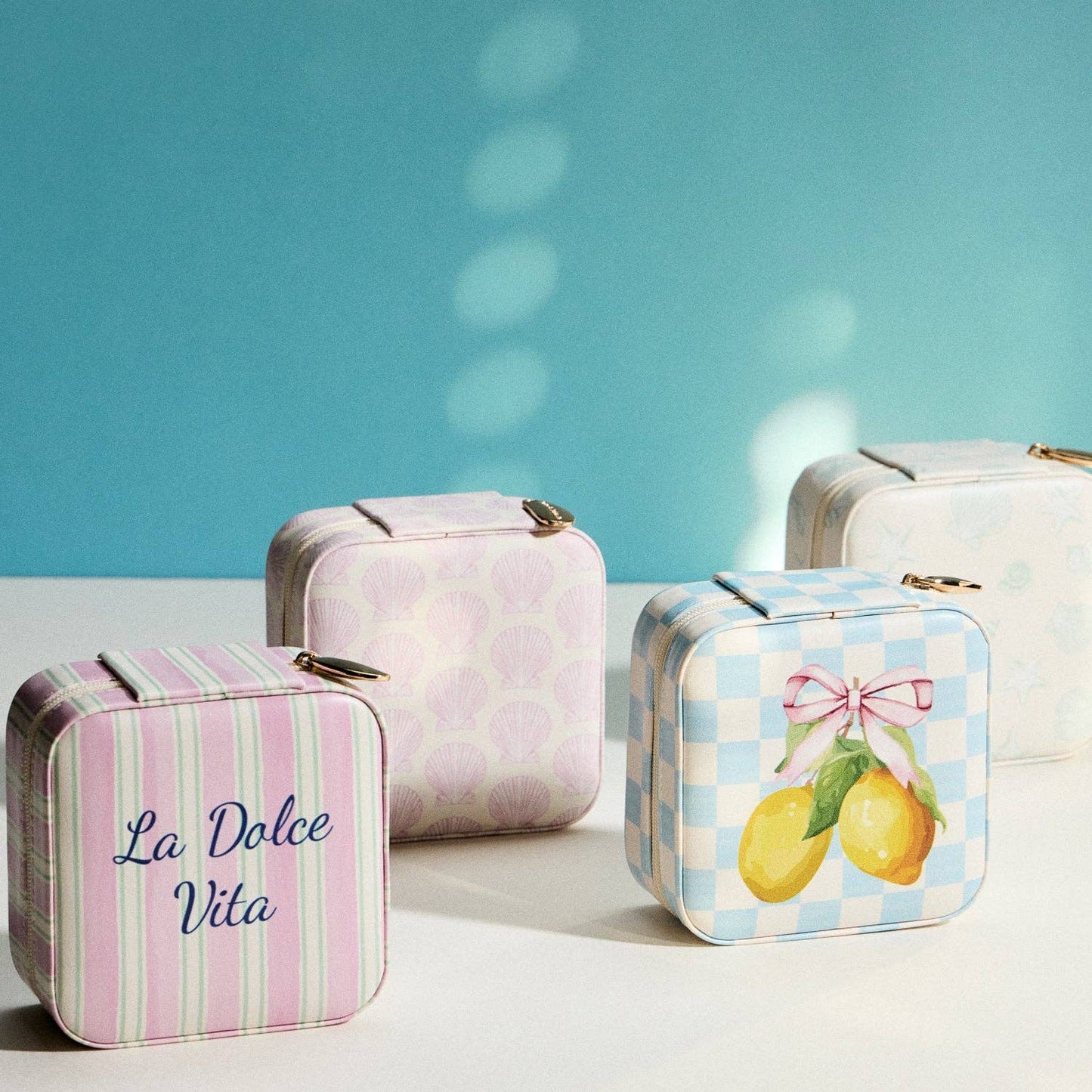 Pink Shell Travel Jewelry Box