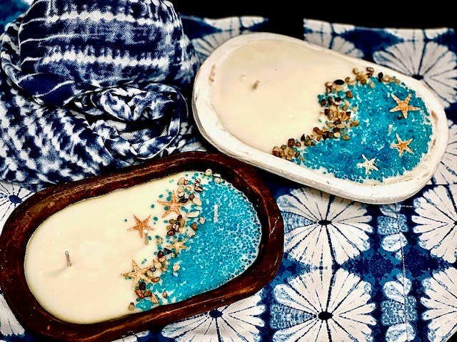 Paisley Duck BEACH Dough Bowl Soy Candle
