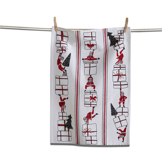 Christmas Oh What Fun Santa Dishtowel