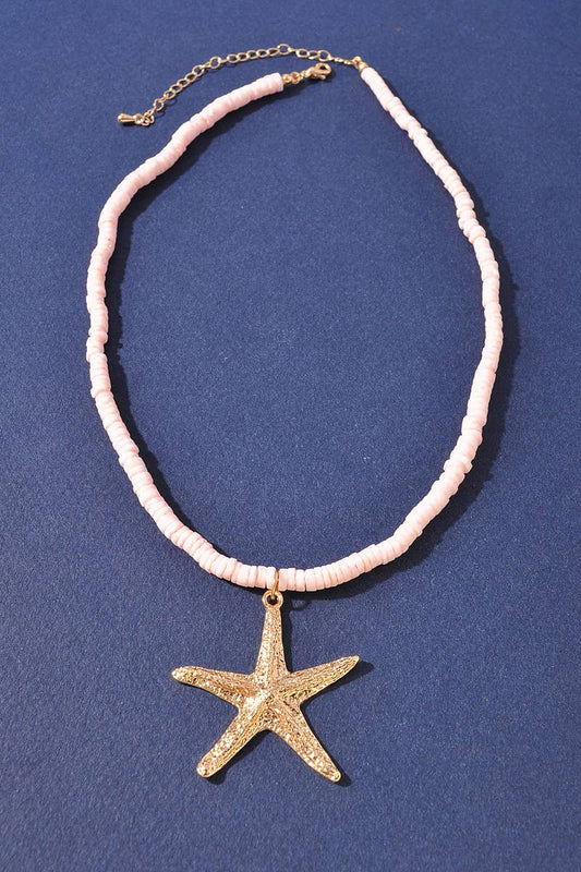 SHELL BEAD STARFISH PDT NECKLACE