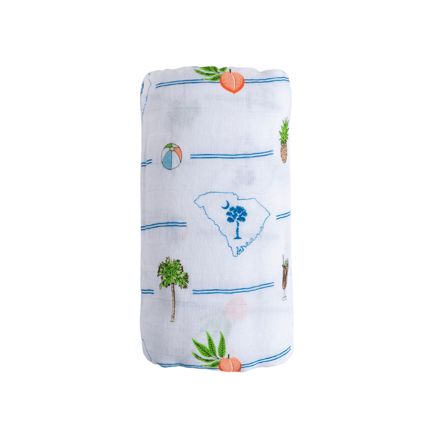 South Carolina Baby Muslin Swaddle Receiving Blanket Made to Grow with Your Little One