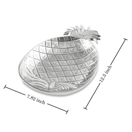 Etched Aluminum Pineapple Dish Small