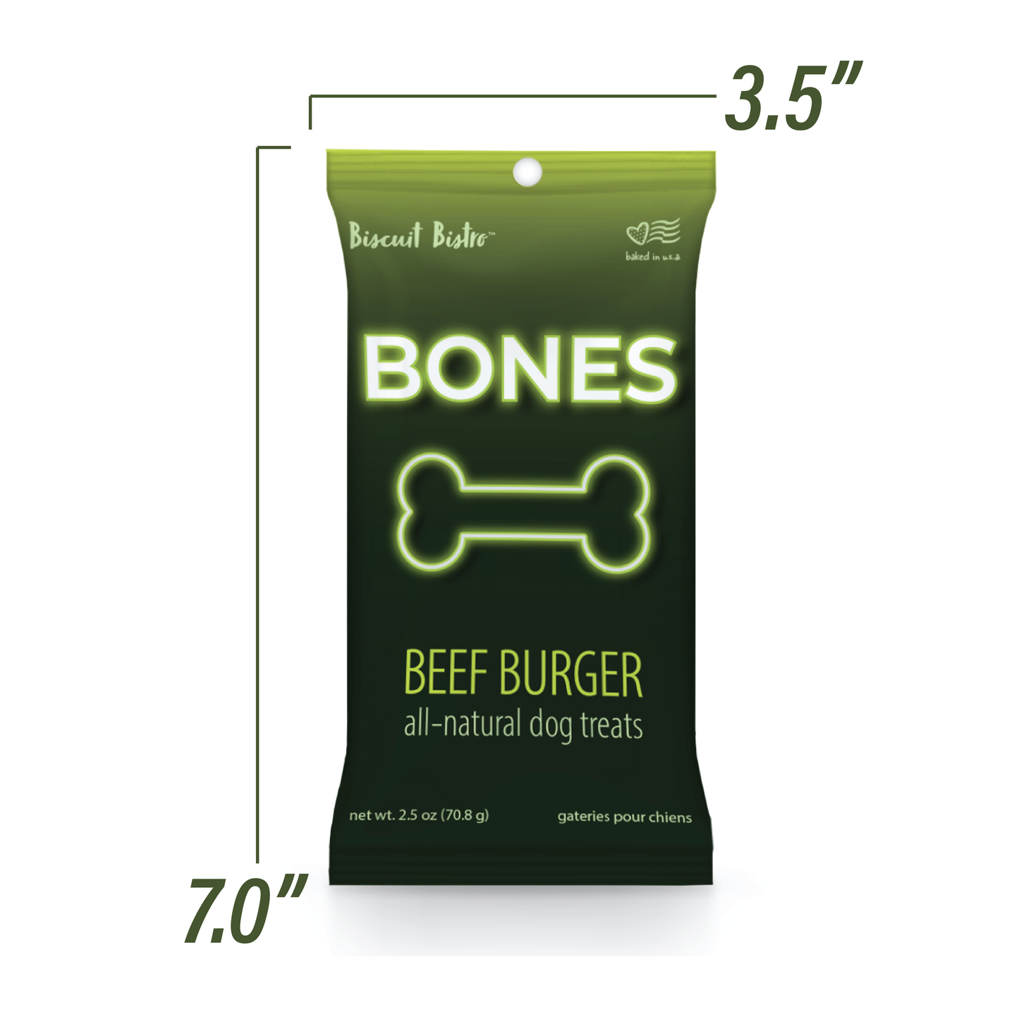 Snack Pack - Bones - Beef Burger - 2.5 oz