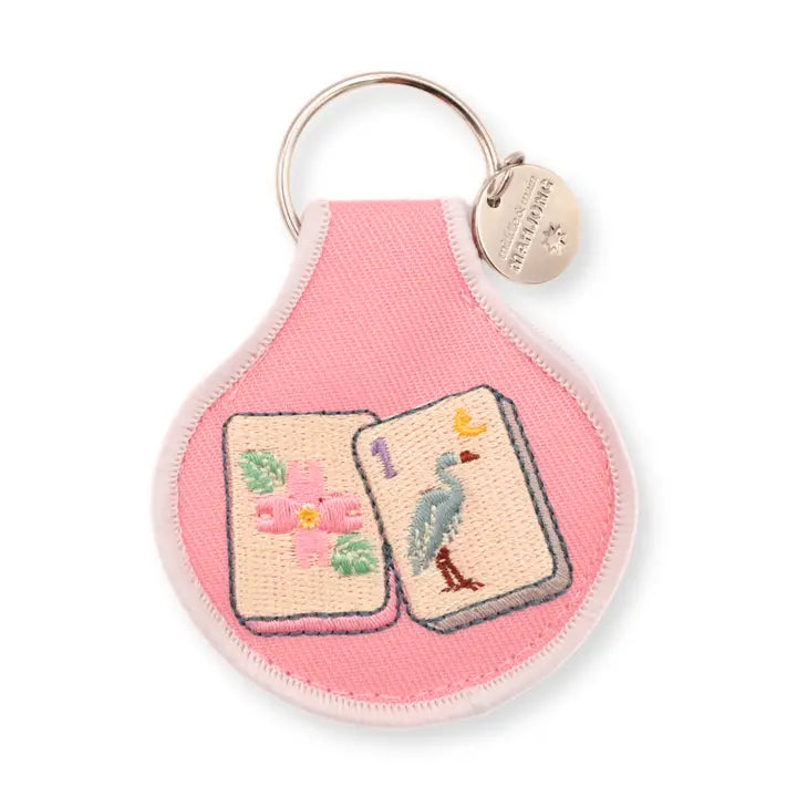 Embroidered Mahjong Keychains