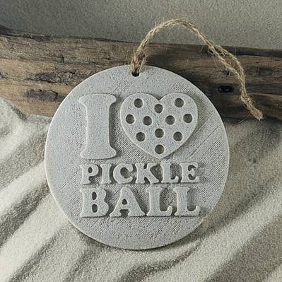 I love (heart) Pickle Ball Ornament