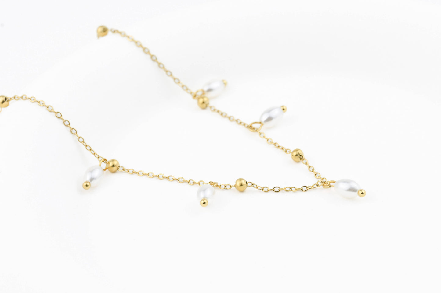 Gold Pearl Chain Necklaces - Waterproof Assorted Peal Chains