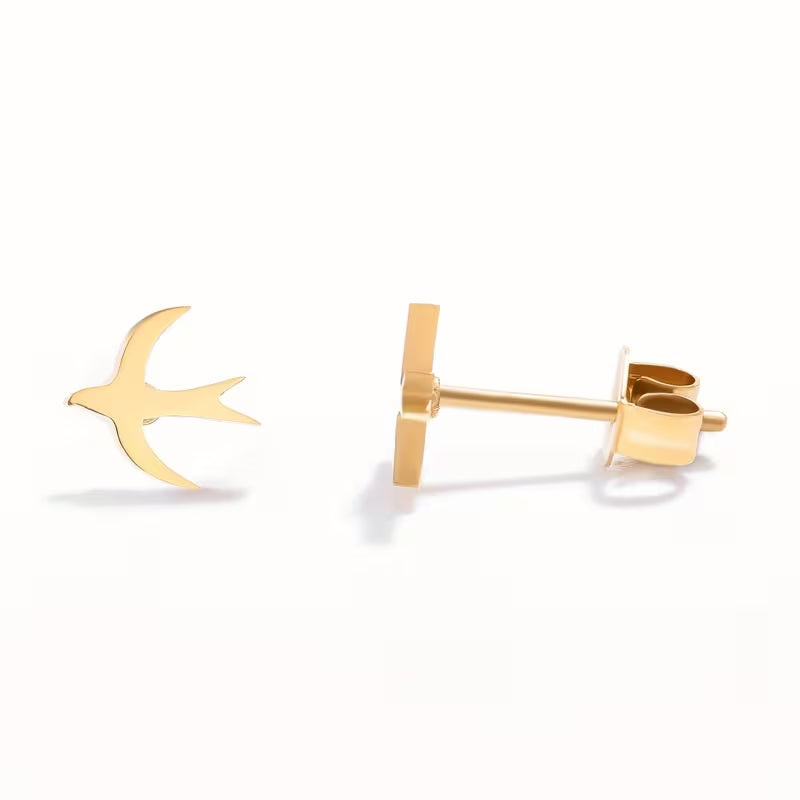 18k Gold Plated Swallow Earrings