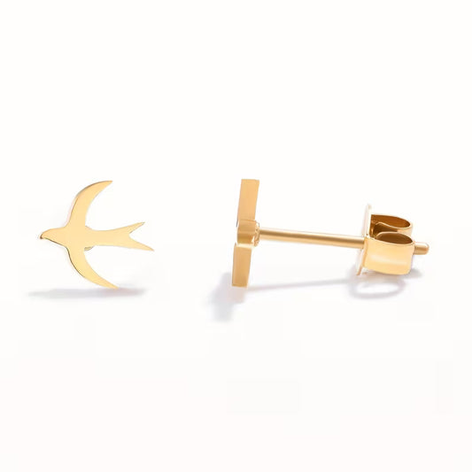 18k Gold Plated Swallow Earrings