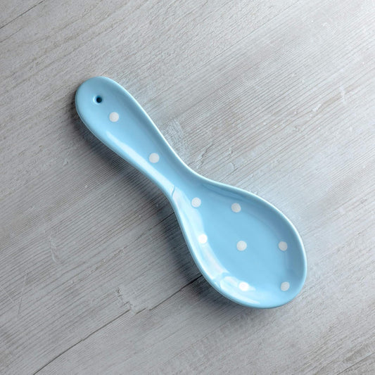 Light Blue Polka Dot Spoon Rest