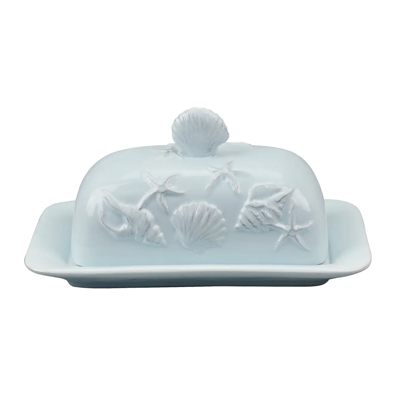 Blue Laguna Coastal Ceramic Butter Dish