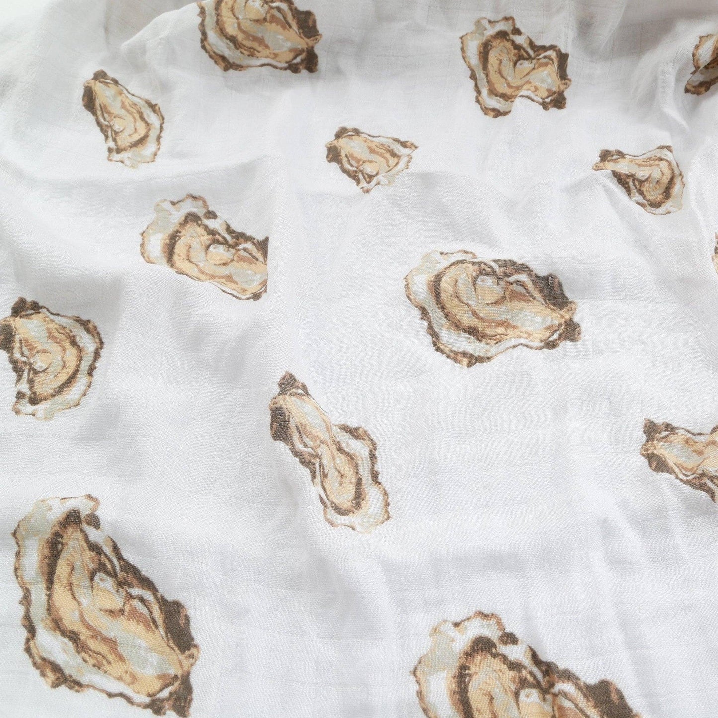 Aw, Shucks! Oyster Baby Muslin Swaddle Blanket Extra Large 47 x 47