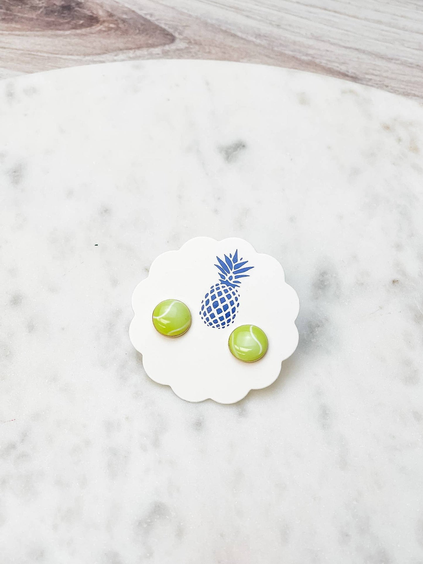 Tennis Signature Enamel Stud Earrings