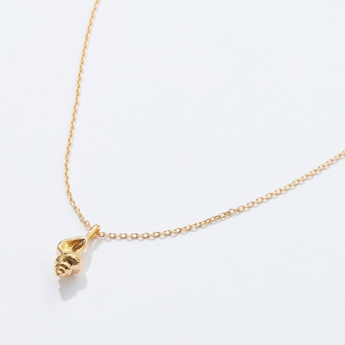 Gold Dipped Sea Snail Pendant Necklace