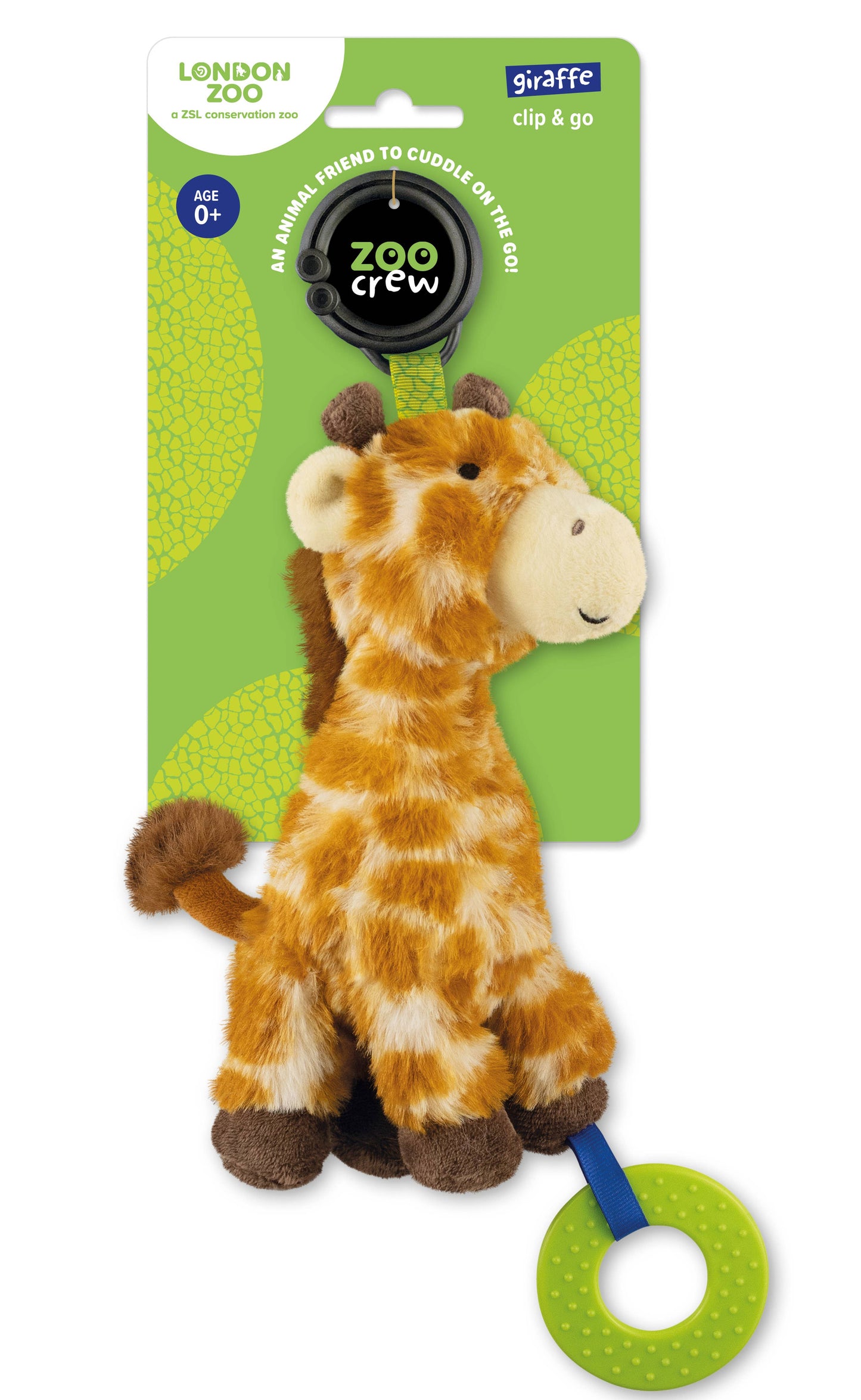 Zoo Crew Clip & Go Giraffe Plush