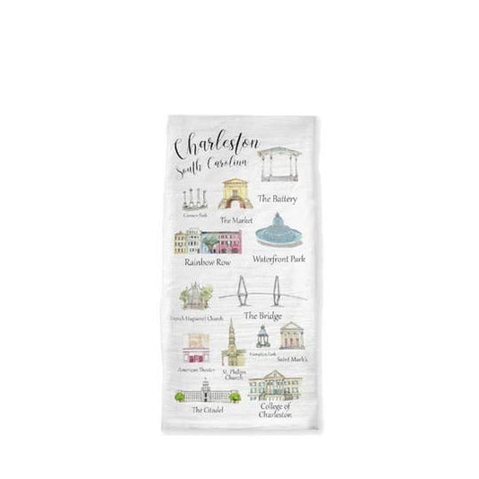 Charleston Tea Towel Landmarks