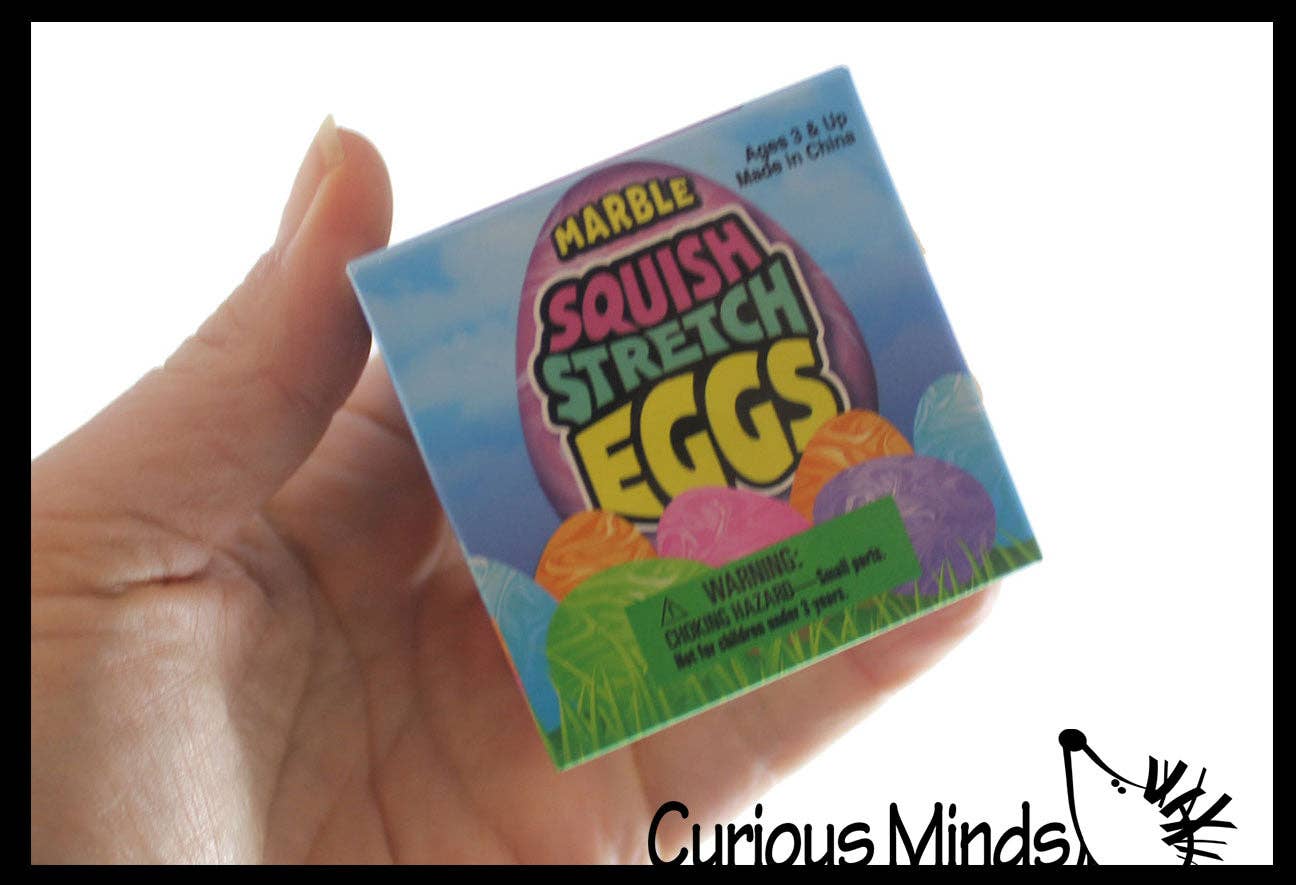 1 Easter Egg Soft Squishy Doh Ball - Marbled Egg Shaped
