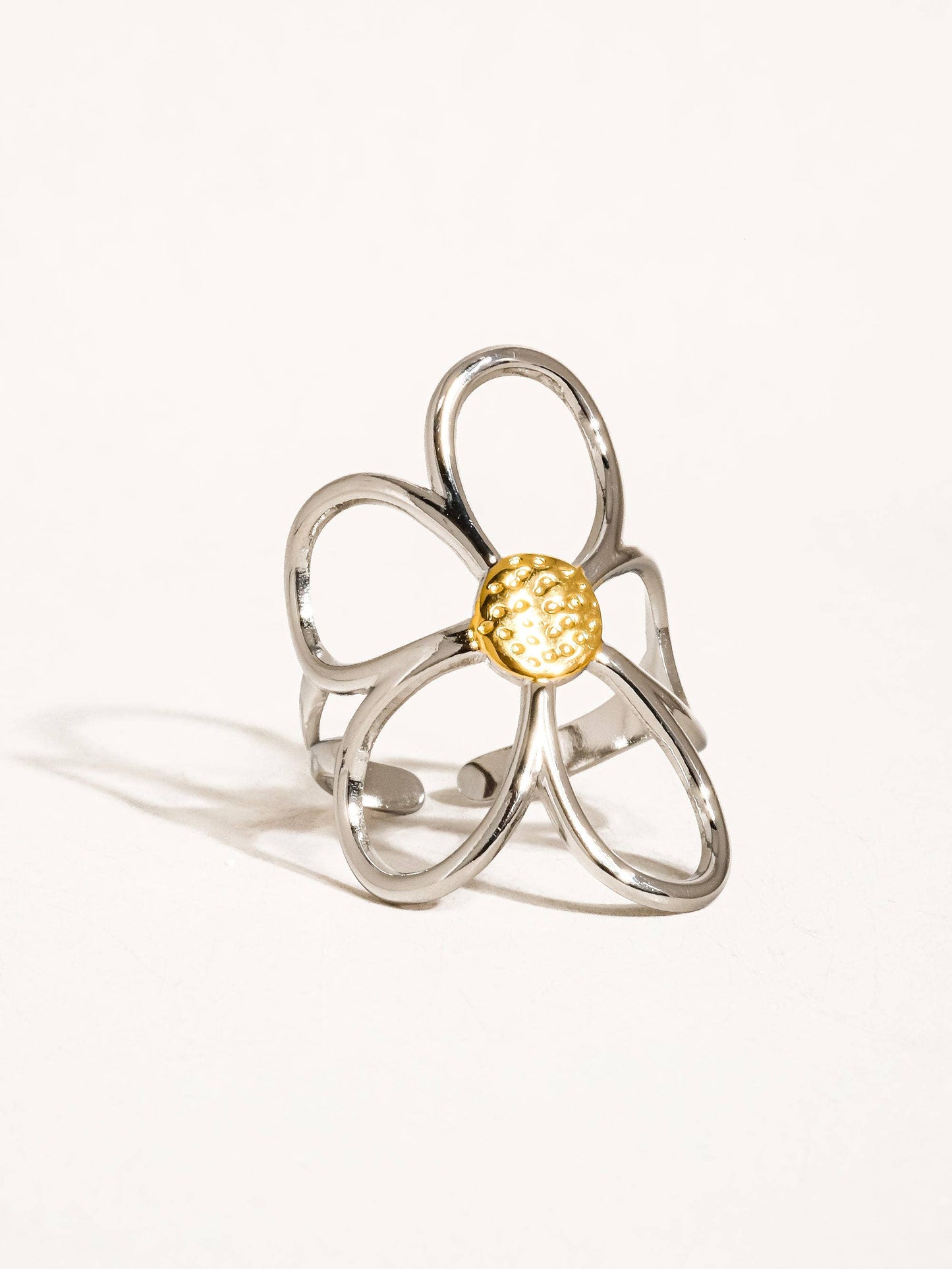 Isolde 18K Non-Tarnish Large Floral Ring