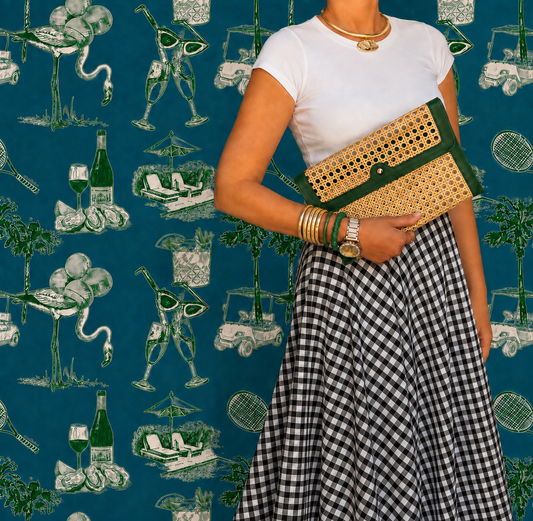 French Quarter Clutch- Green