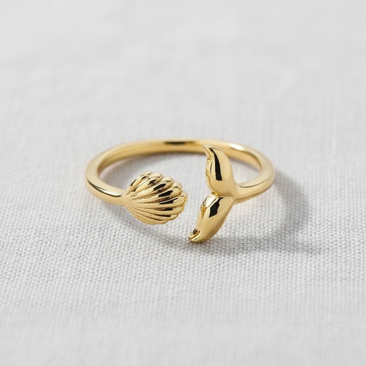 Whale Tail Adjustable Ring
