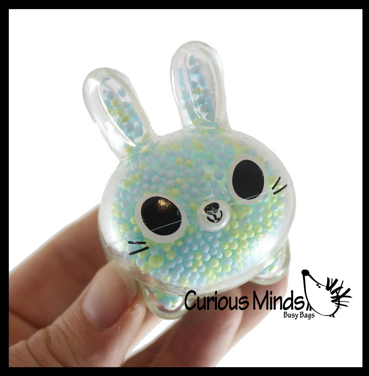 1 Bunny Fidget Balls - Air and Styrofoam Bead Filled Squeeze