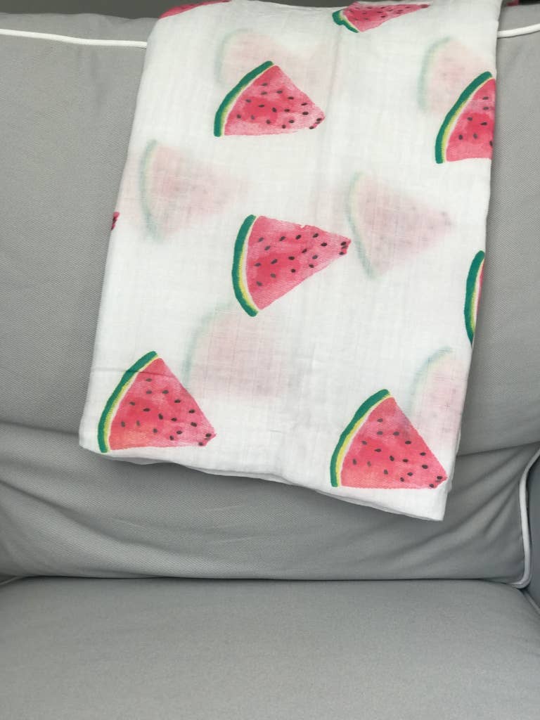 Watermelon Muslin Swaddle Blanket
