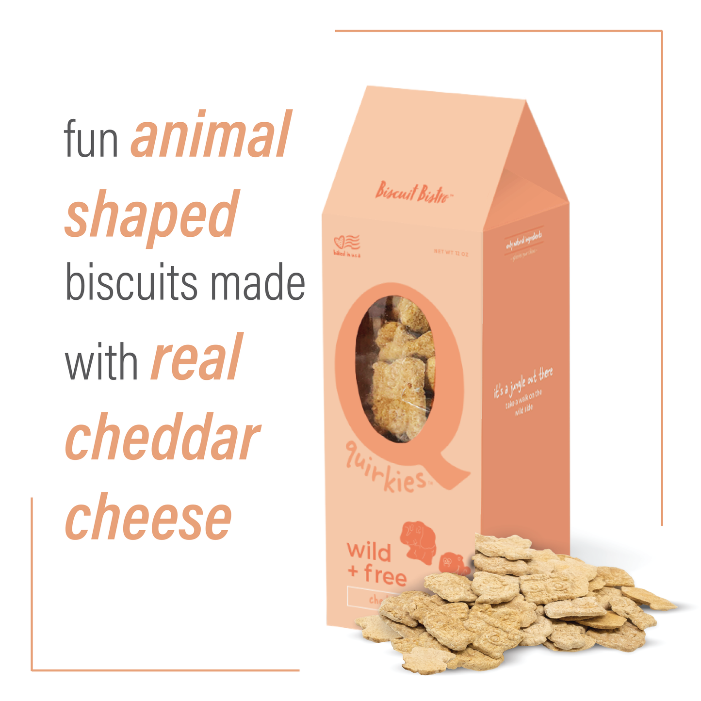 Quirkies - Wild & Free - Cheddar Cheese - 12 oz