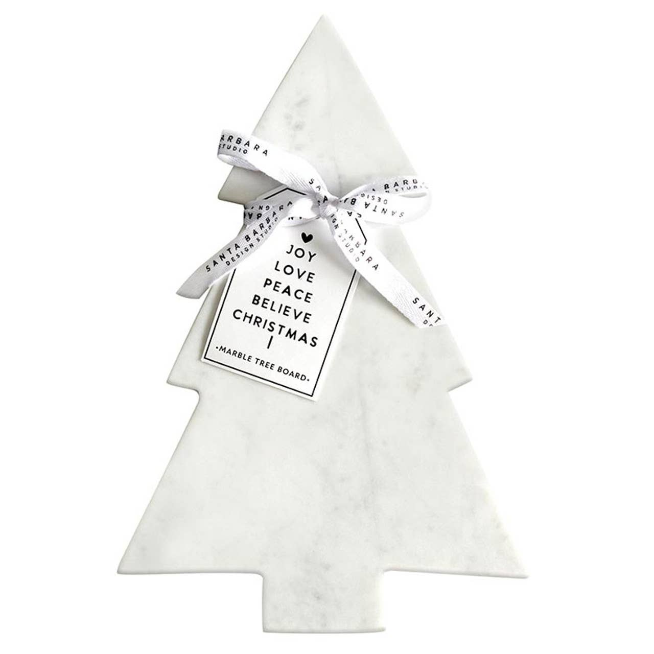 Marble Christmas Tree Board - Joy Love Peace