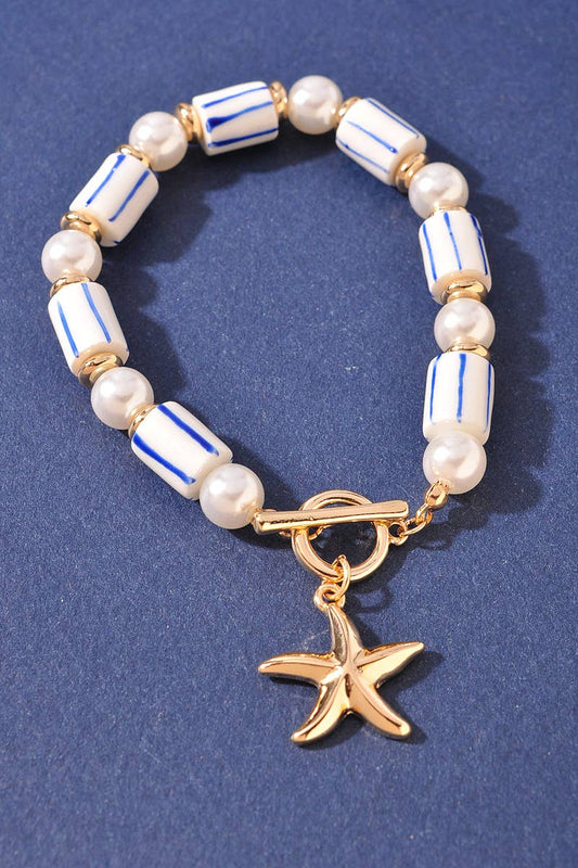 CERAMICS STARFISH TOGGLE BRACELET