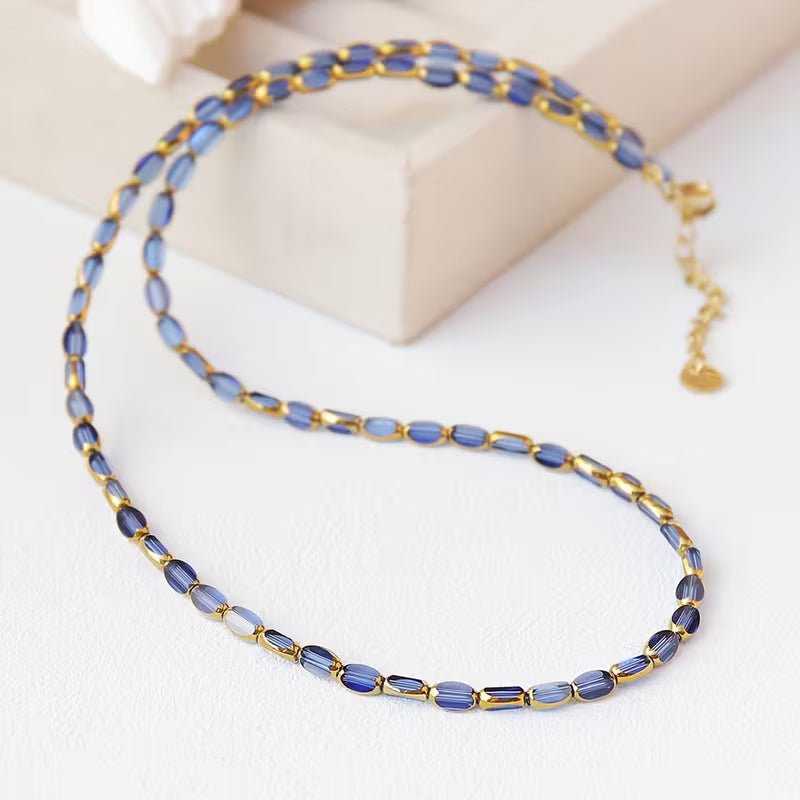 Oval Blue Quartz Choker