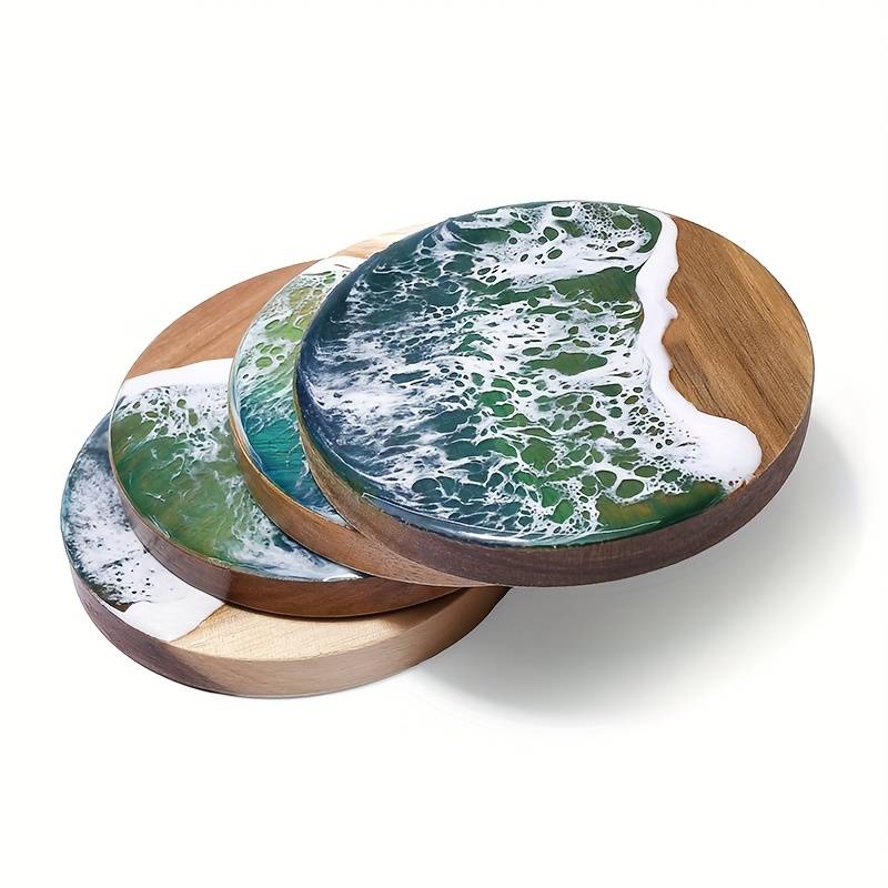 Resin Coasters with Wave Design