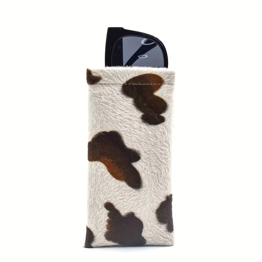 Soft Cow Print Glass/Sunglasses Case