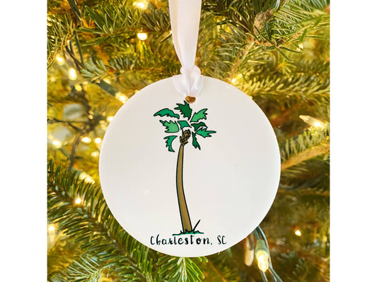 Palmetto Charleston, SC Ceramic Ornament