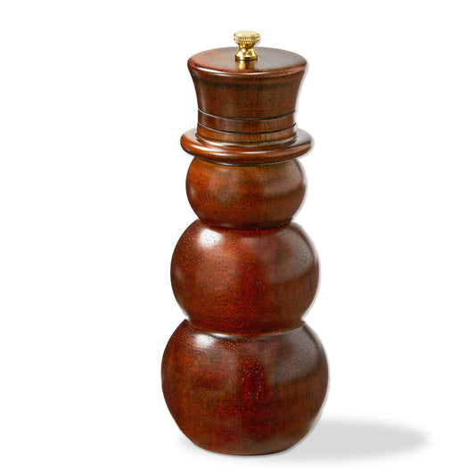 snowman wooden pepper grinder