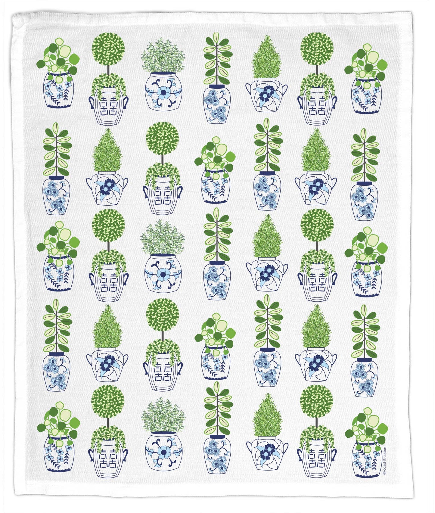 Ginger Jar Planters, Organic Cotton Hand Towel