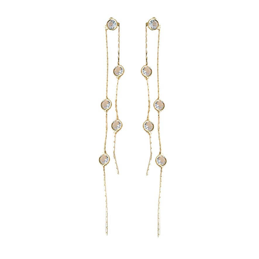 Gold and Crystal Minimalist Duster Drops